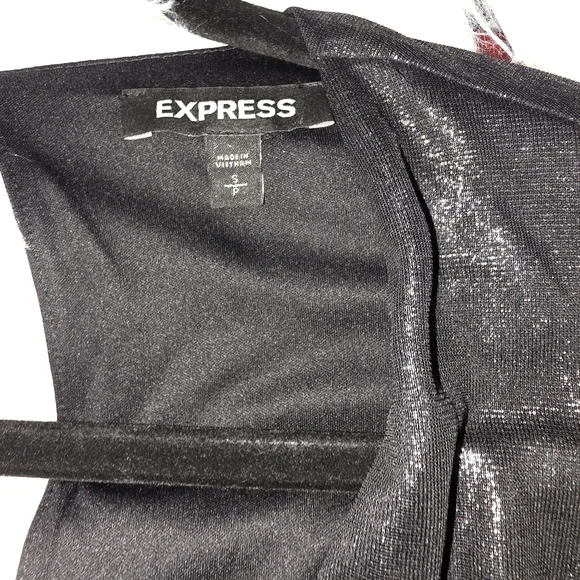 Express Black Shimmer Dress - Picture 5 of 5